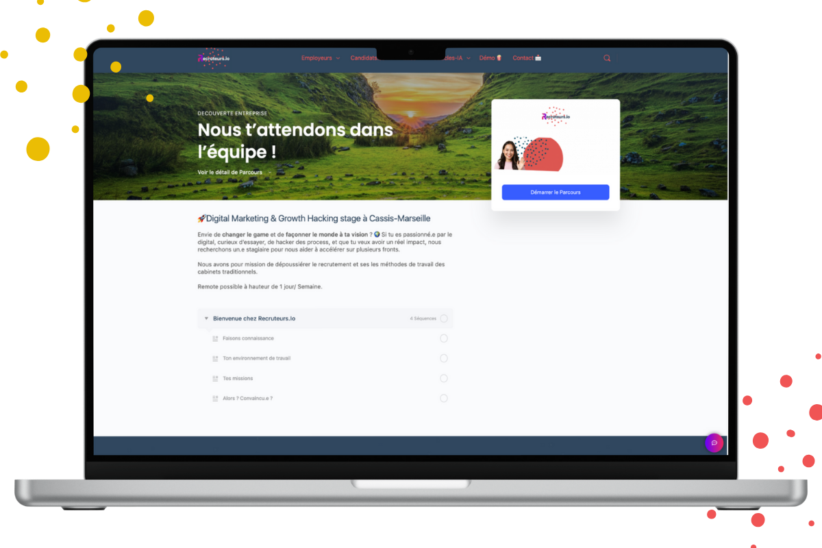 Onboarding candidat — Recruteurs.io Marseille
